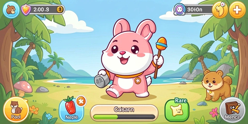 Screenshot level baru dengan tantangan yang lebih sulit.