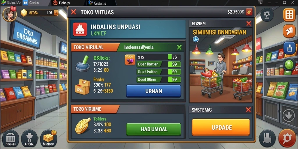 Fitur upgrade yang membuat permainan semakin seru.
