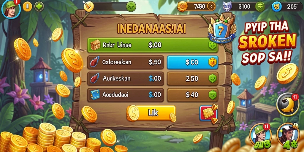 Screenshot level permainan yang menantang.