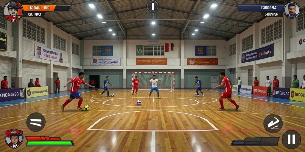 Pemandangan indah di dalam permainan.
